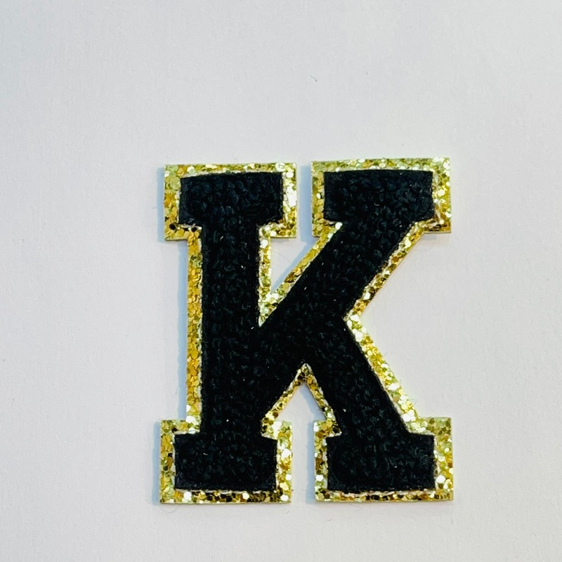Varsity Letter Patch K - Black