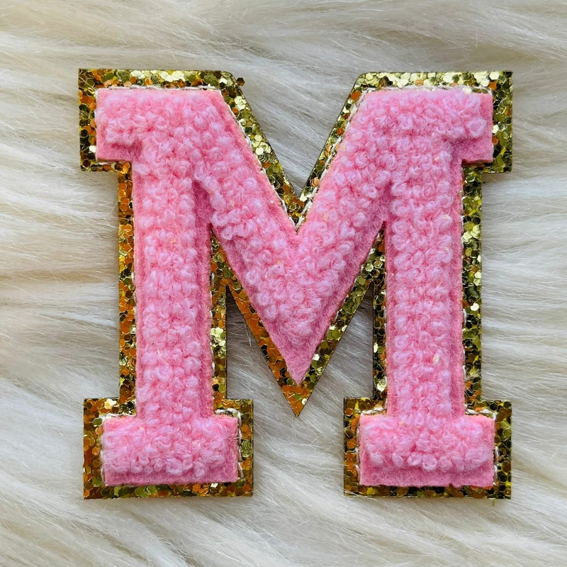 Varsity Letter Patch M - Soft Pink