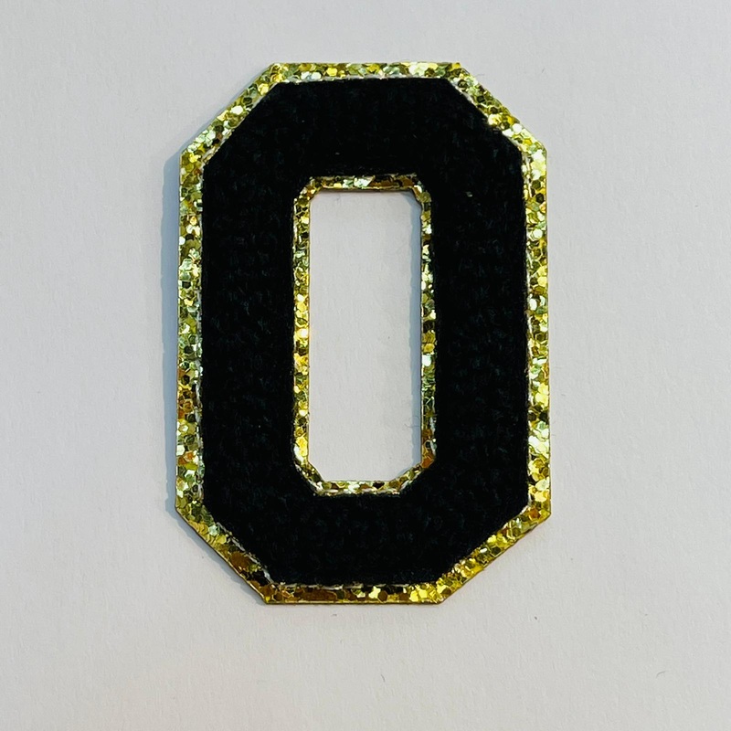 Varsity Letter Patch O - Black
