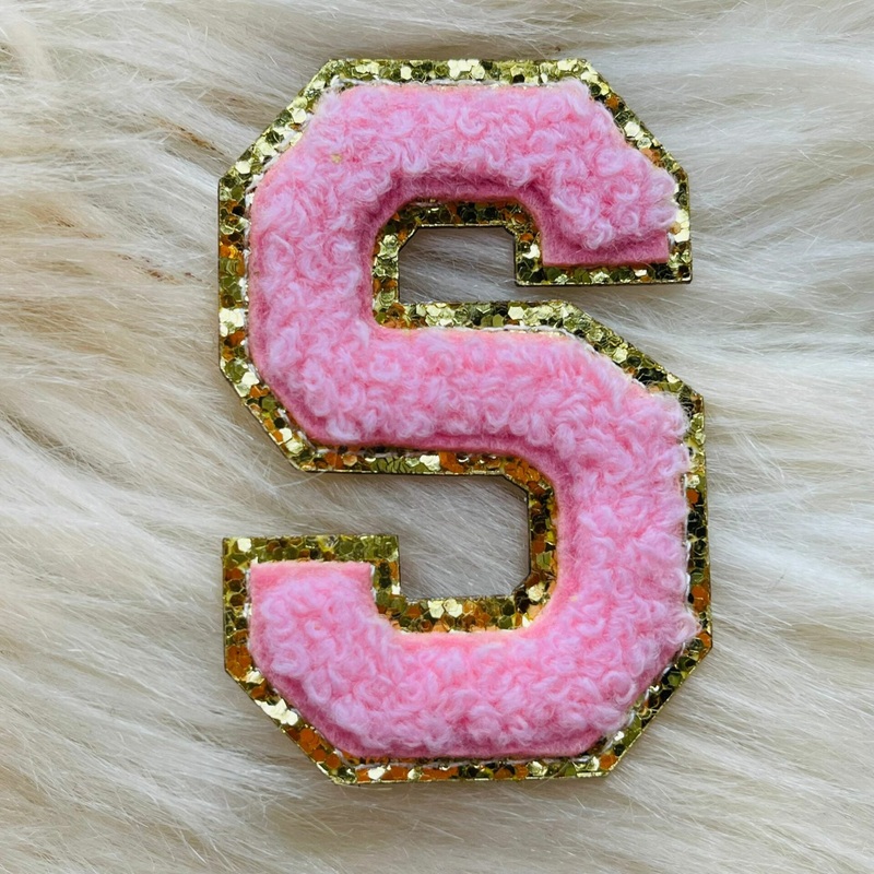 Varsity Letter Patch S - Soft Pink