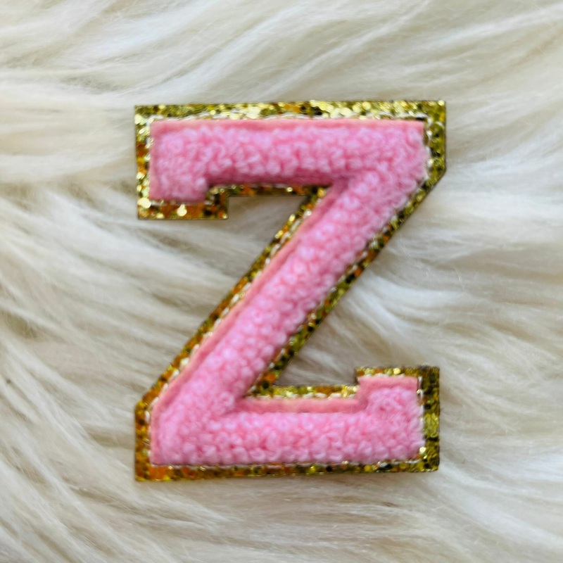 Varsity Letter Patch Z - Soft Pink