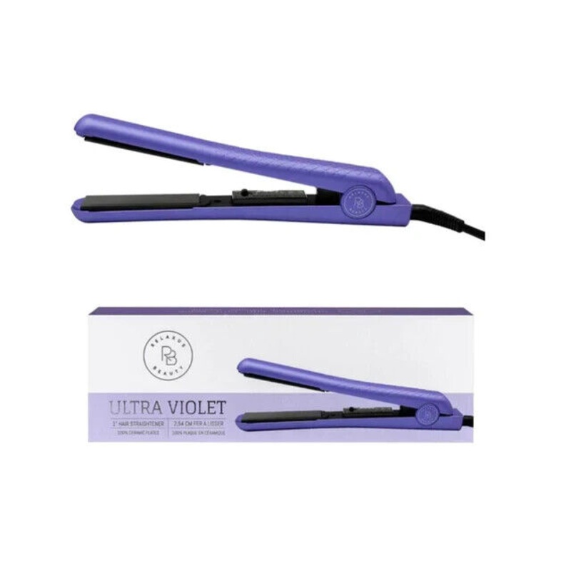 Dual Voltage Ceramic Hair Straightener for Int'l Travel - Ultra Violet