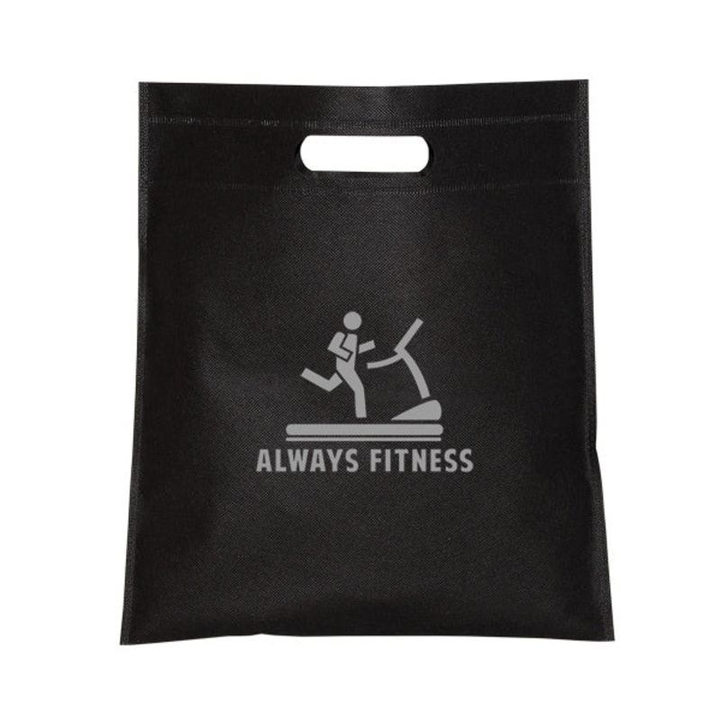 Small Non Woven Cut-Out Handle Tote Bag