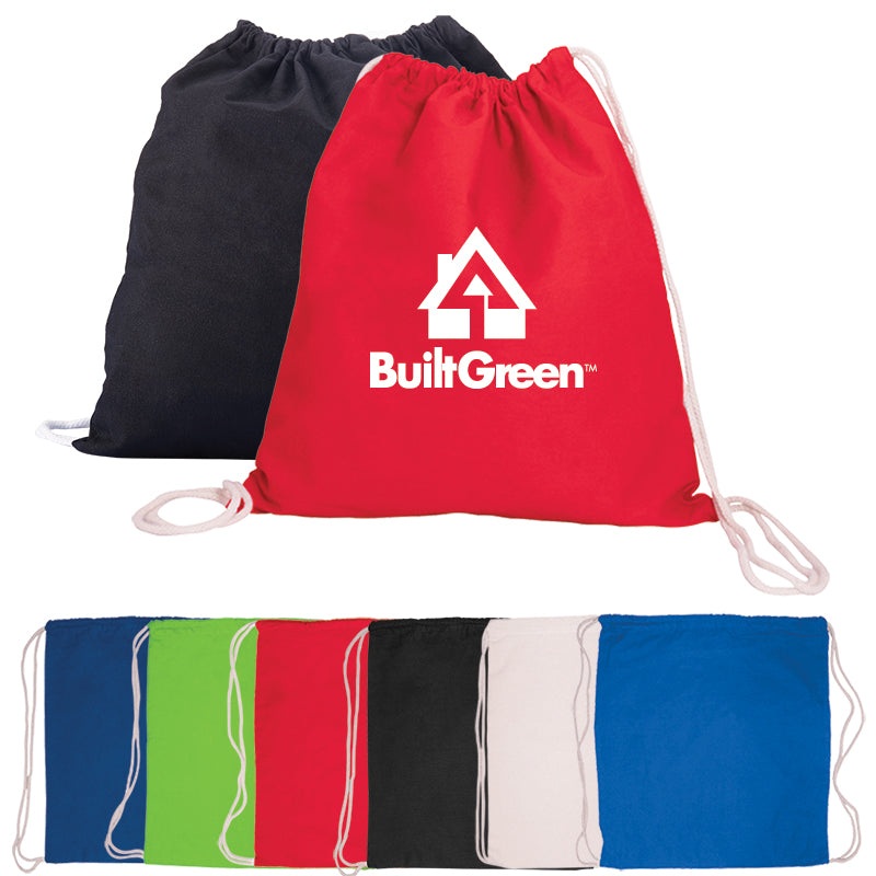 5 Oz. Cotton Drawstring Cinch-Up Backpack