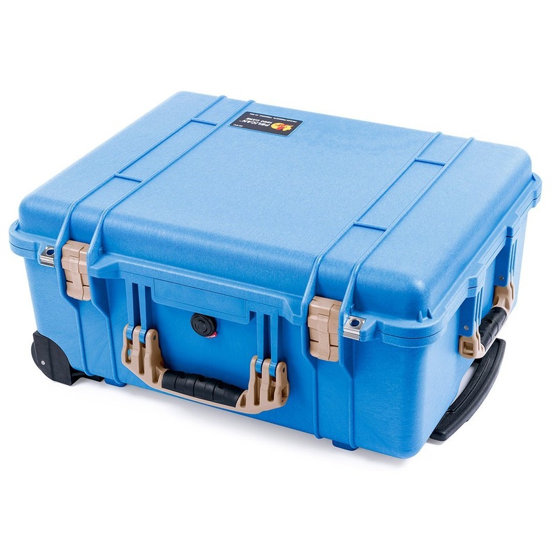 Pelican 1560 Case, Blue with Desert Tan Handles & Latches