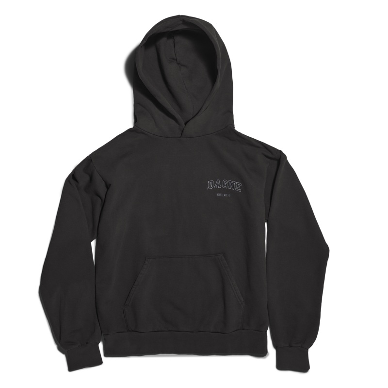 Varsity Logo Hoodie in Onyx, Small