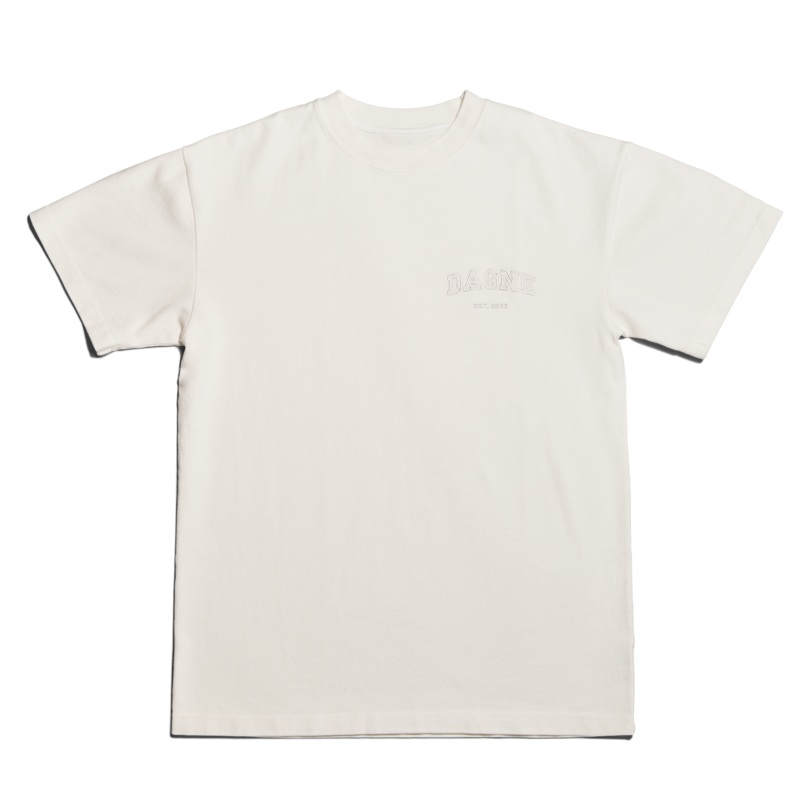 Varsity Logo T-shirt in Moonbeam, XL