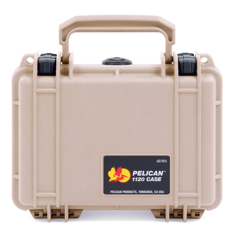 Pelican 1120 Case, Desert Tan with Black Latches