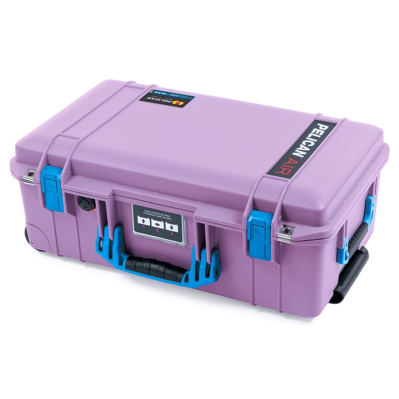 Pelican 1535 Air Case, Lilac with Blue Handles & Latches