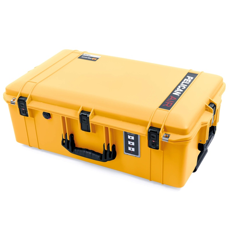 Pelican 1595 Air Case, Yellow with Black Handles & TSA Locking Latches