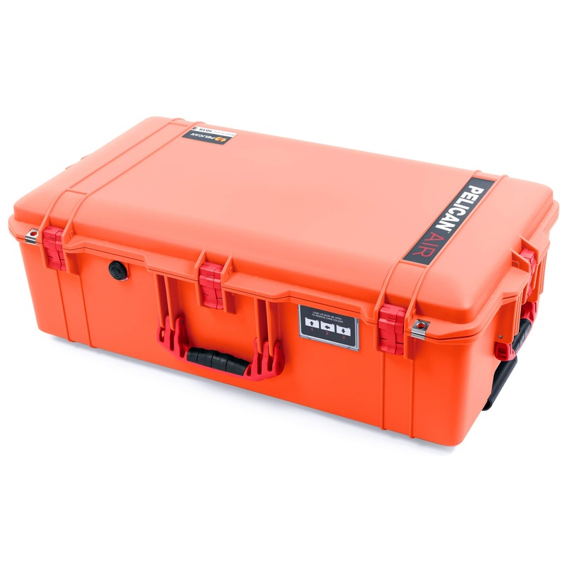 Pelican 1615 Air Case, Orange with Red Handles & Latches