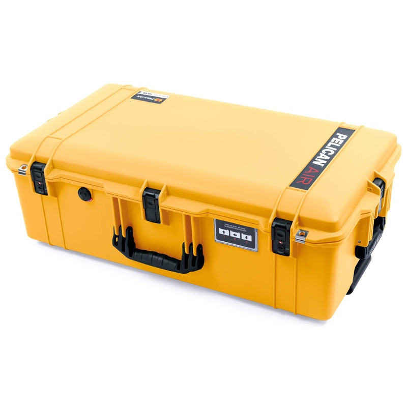 Pelican 1615 Air Case, Yellow with Black Handles & TSA Locking Latches
