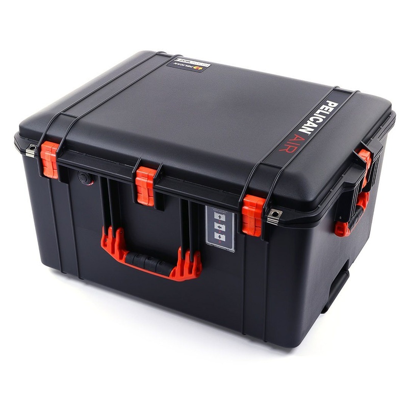 Pelican 1637 Air Case, Black with Orange Handles & Latches