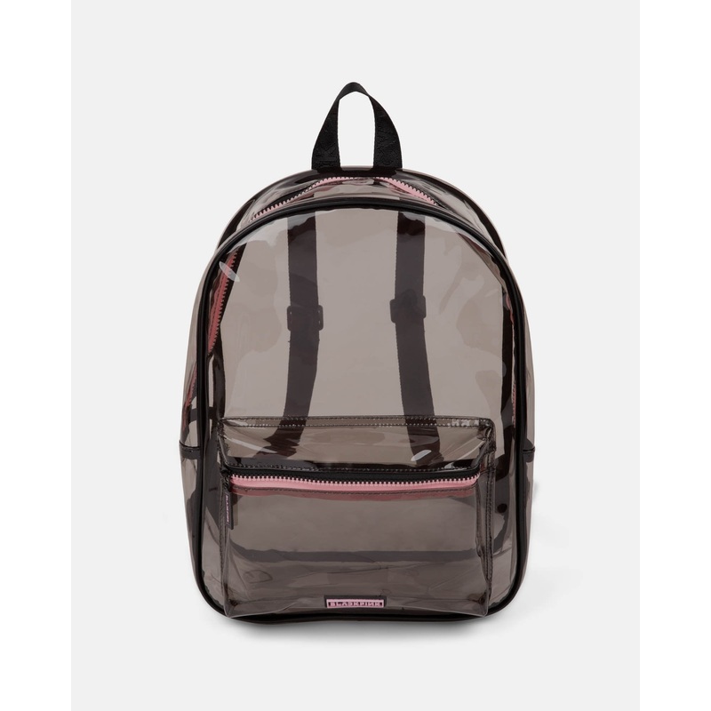Blackpink - Clearly You Collection - Black-Tinted See-Through Backpack With Pink Zippers