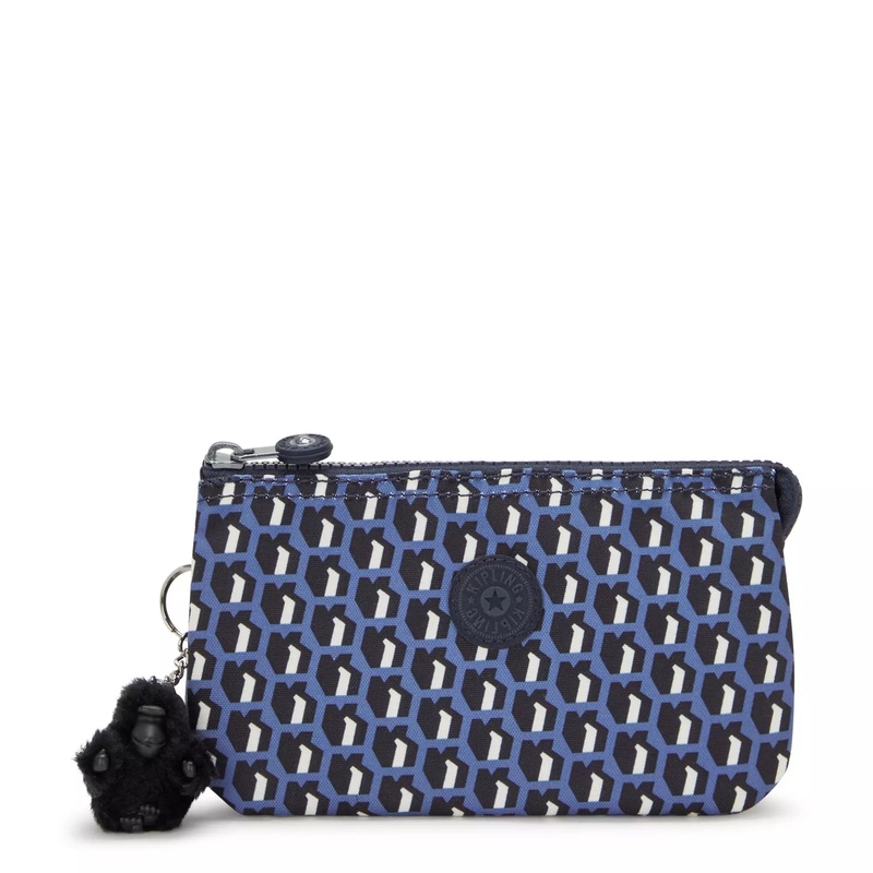 Kipling Creativity Large Printed Pouch - 3D K Blue