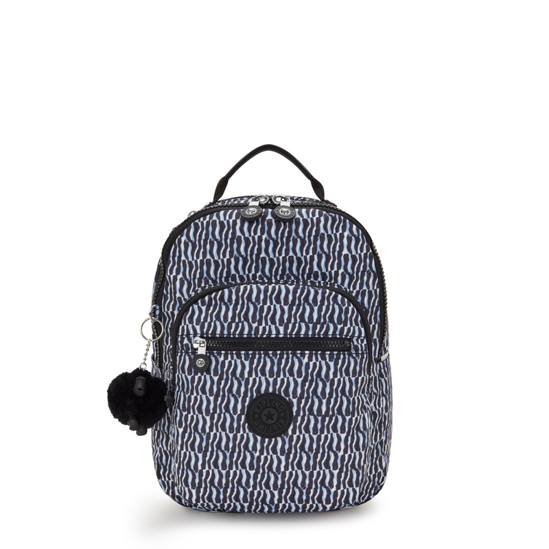 Kipling Seoul Small Printed Tablet Backpack - Holiday Waves