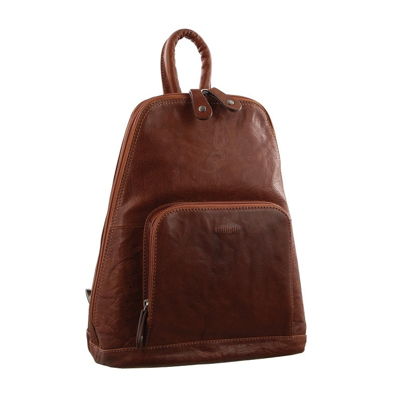Milleni - NL10767 Leather Backpack - Chesnut