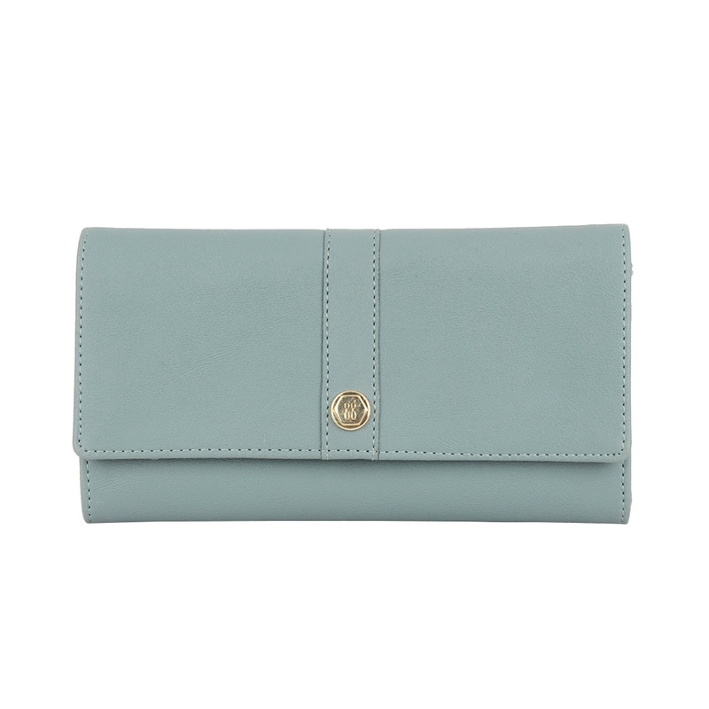 Market Grey Large Three Fold Wallet