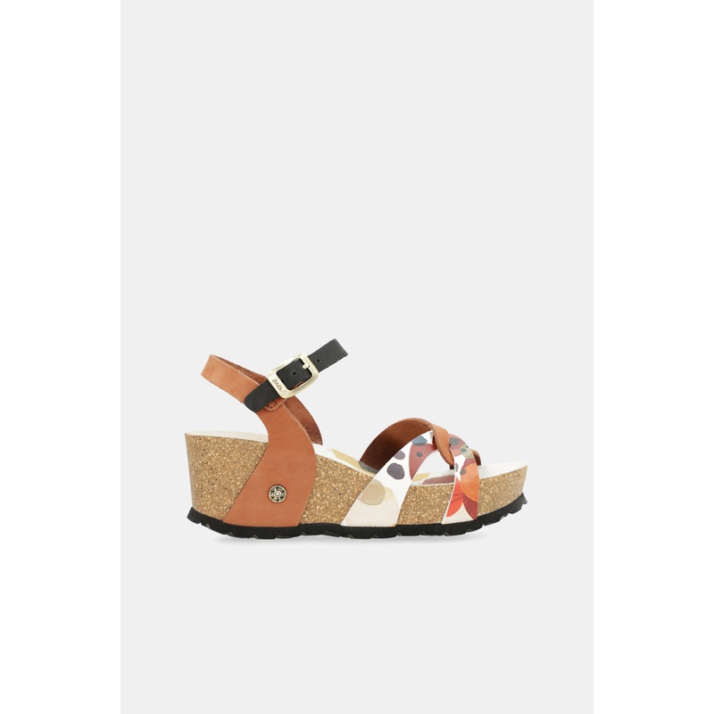 Wedge sandals bio leather straps