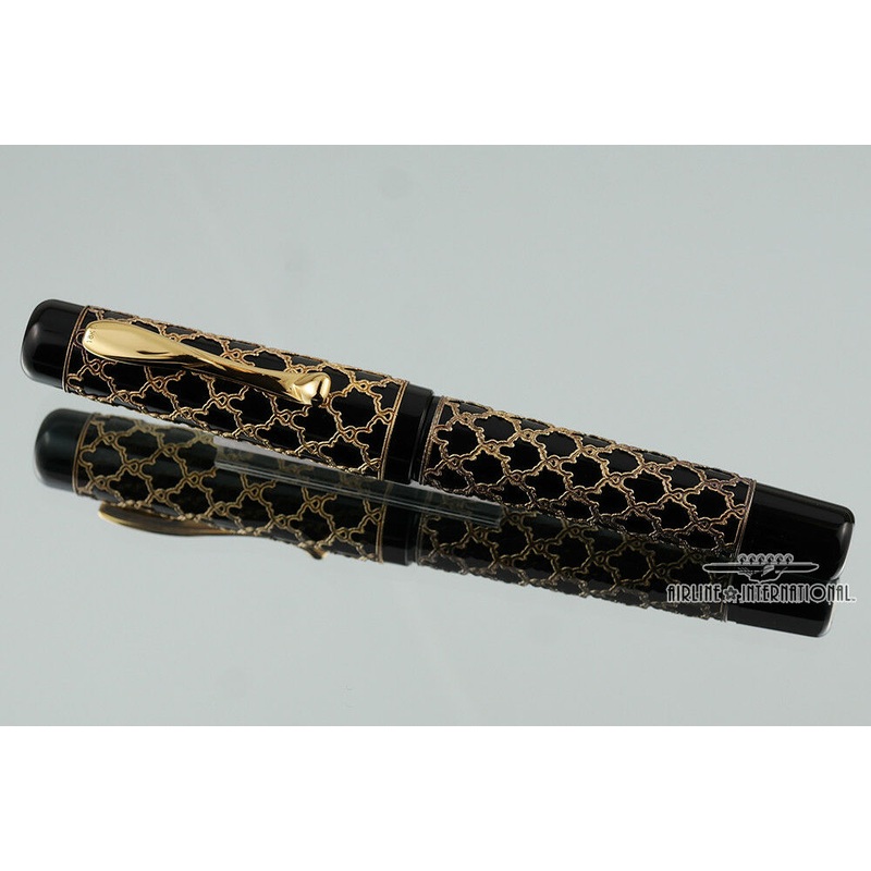 Visconti Limited Edition Alhambra 18k Gold Overlay Fountain Pen - M