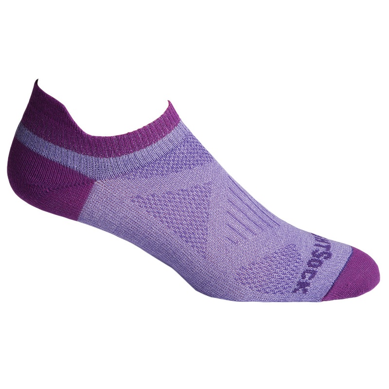 WRIGHTSOCK COOLMESH II BLISTER BLOCKING SOCKS - Purple Plum Tab Socks
