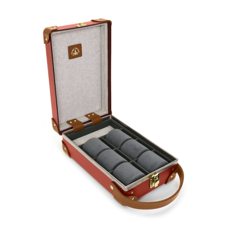 Centenary  6-Slot Watch Case | Red/Caramel