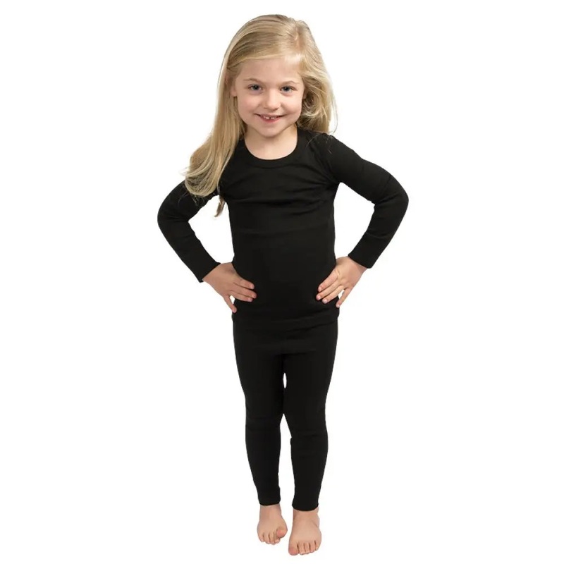 360 Degrees Thermal Top Kids Polypro Active - X-Small Size 2 - 4 / Black