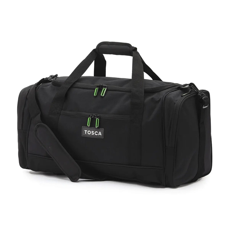 Tosca 53 cm Sports Duffle Bag - Black / Lime