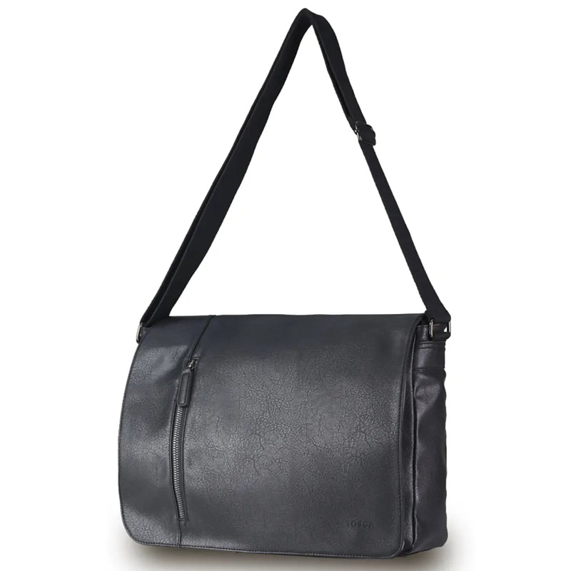 Tosca Vegan Leather Laptop Satchel - Black