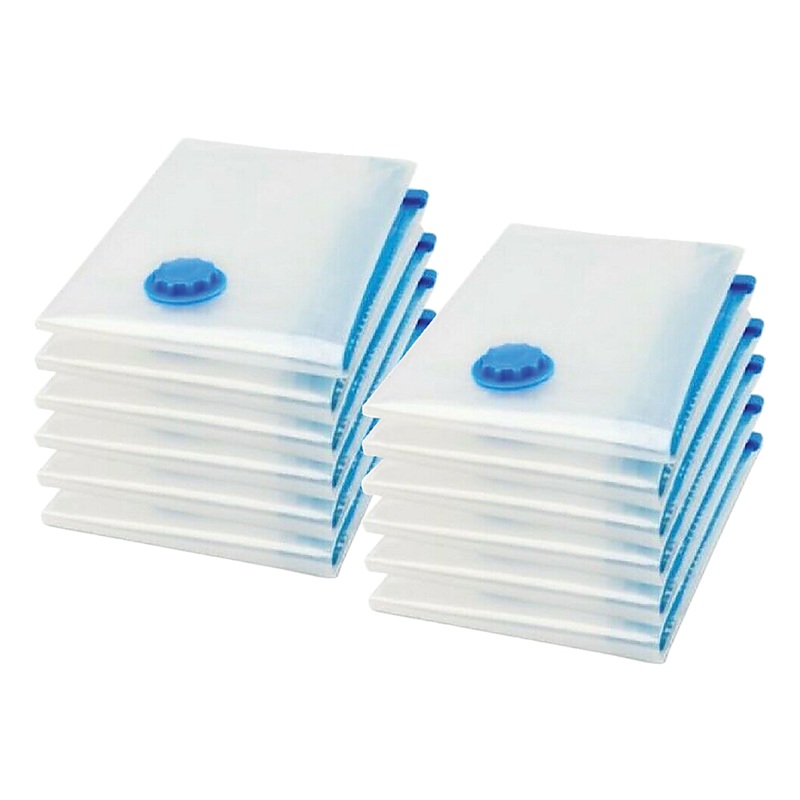Vacuum Bags x12 | Compact Clothing Storage Space Saver for Travel