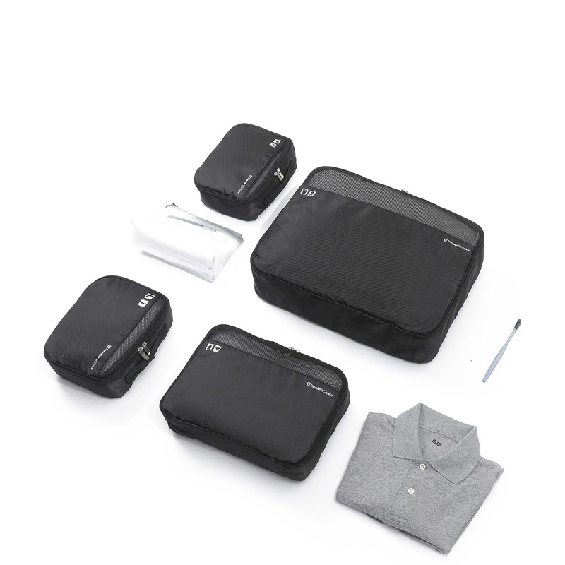 TRAVELER'S CHOICE CLOVERLAND PACKING CUBES BLACK